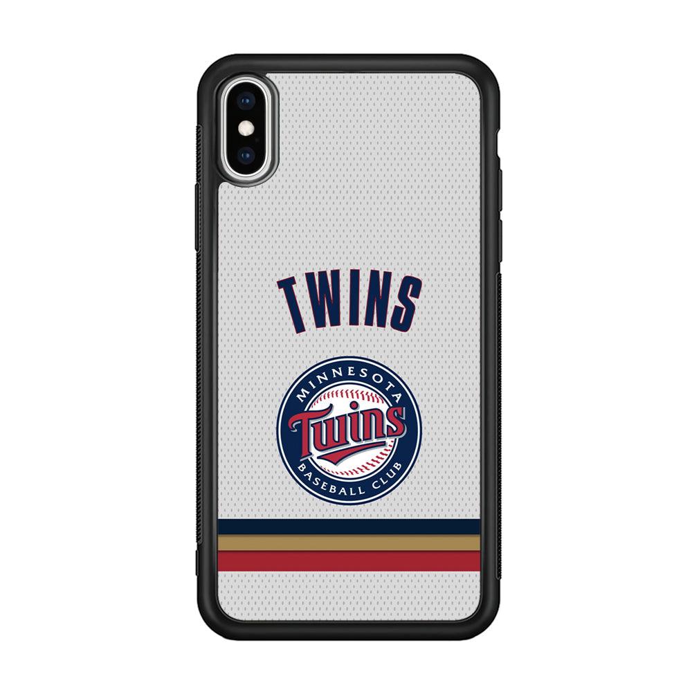 Minnesota Twins Arrange The Movement iPhone Xs Max Case-Rubber Black (2D Case)-Oxvistore