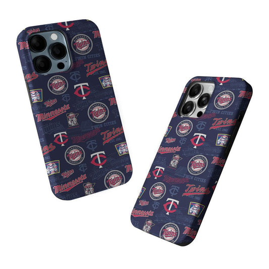Minnesota Twins Pattern 2 in 1 Tough Phone Case-Oxvistore