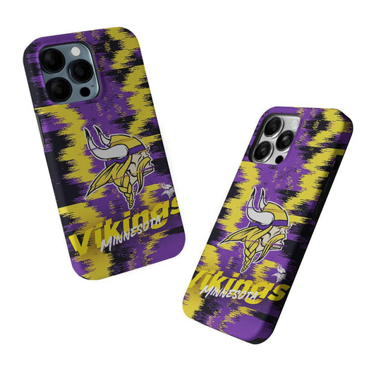 Minnesota Vikings Abstract Color 2 in 1 Tough Phone Case-Oxvistore