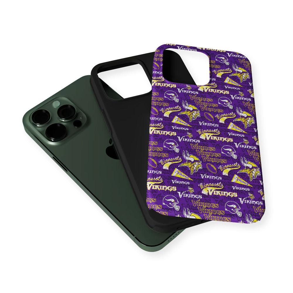 Minnesota Vikings Patterns 2 in 1 Tough Phone Case-Oxvistore