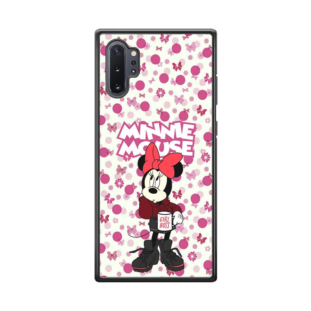 Minnie Mouse is Girl Boss Samsung Galaxy Note 10 Plus Case-Rubber Black (2D Case)-Oxvistore