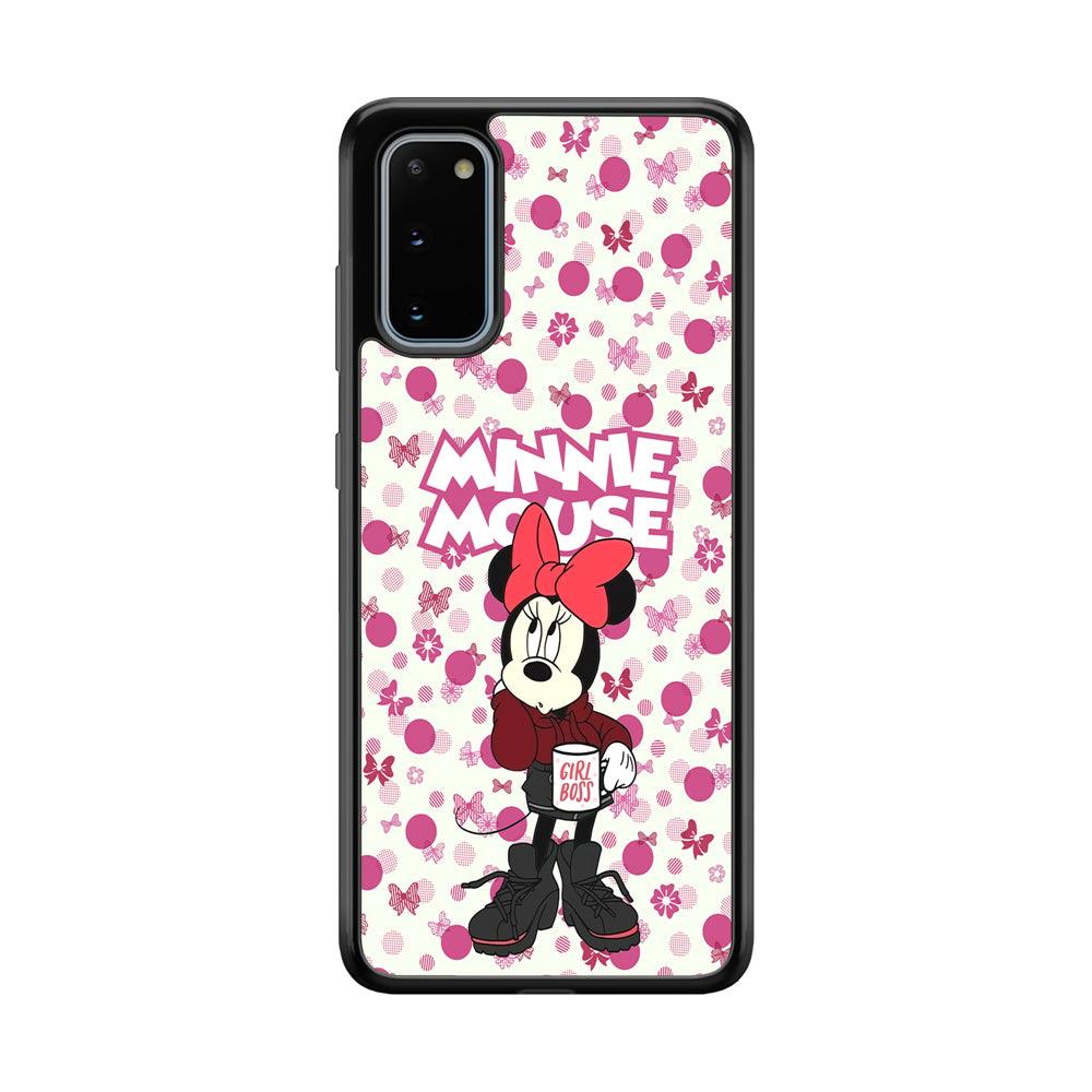 Minnie Mouse is Girl Boss Samsung Galaxy S20 Case-Rubber Black (2D Case)-Oxvistore