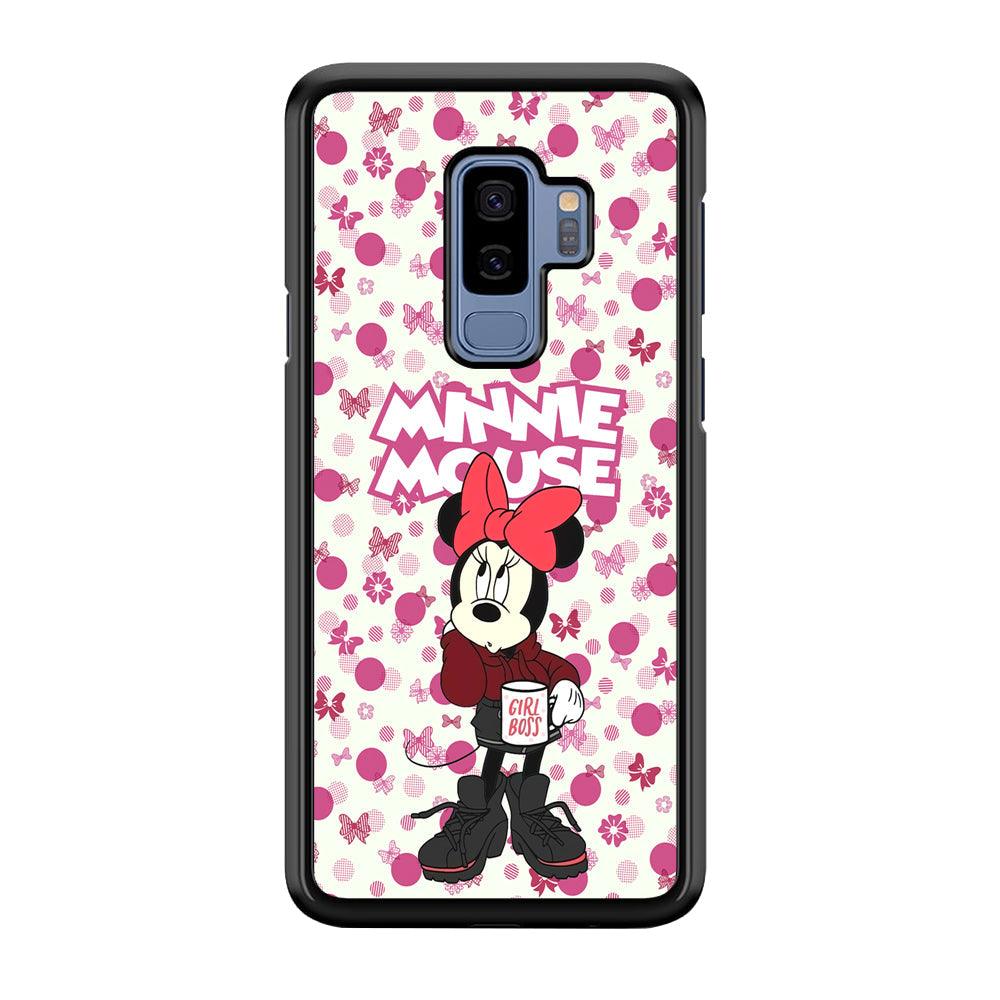 Minnie Mouse is Girl Boss Samsung Galaxy S9 Plus Case-Rubber Black (2D Case)-Oxvistore