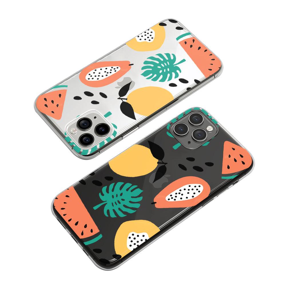 Mix Fruit Blackened Seeds Clear Soft Case-Oxvistore