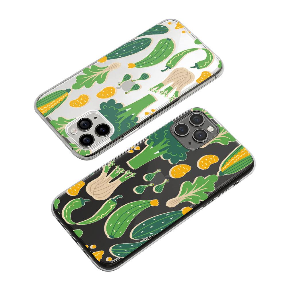 Mix Vegetable Green Garden Theme Clear Soft Case-Oxvistore