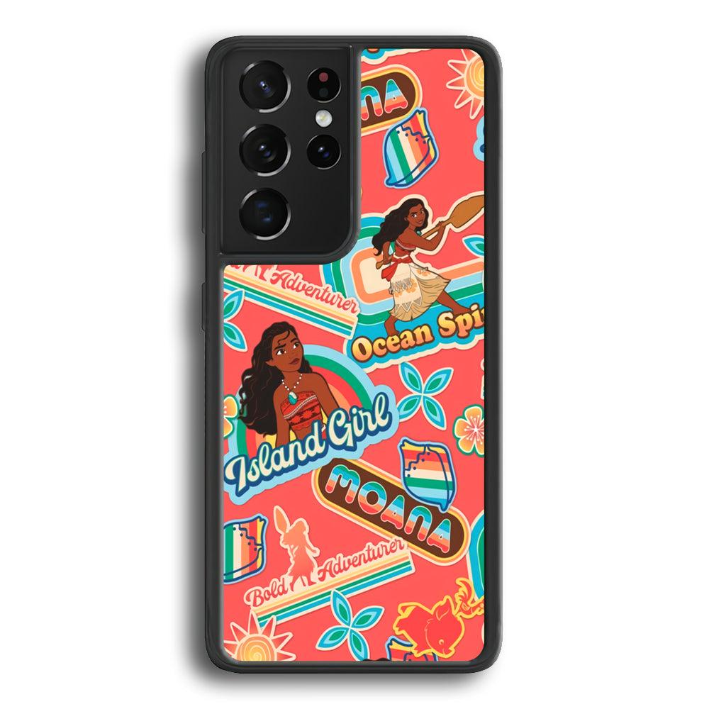Moana The Spirit of Ocean Samsung Galaxy S22 Ultra Case-Rubber Black (2D Case)-Oxvistore