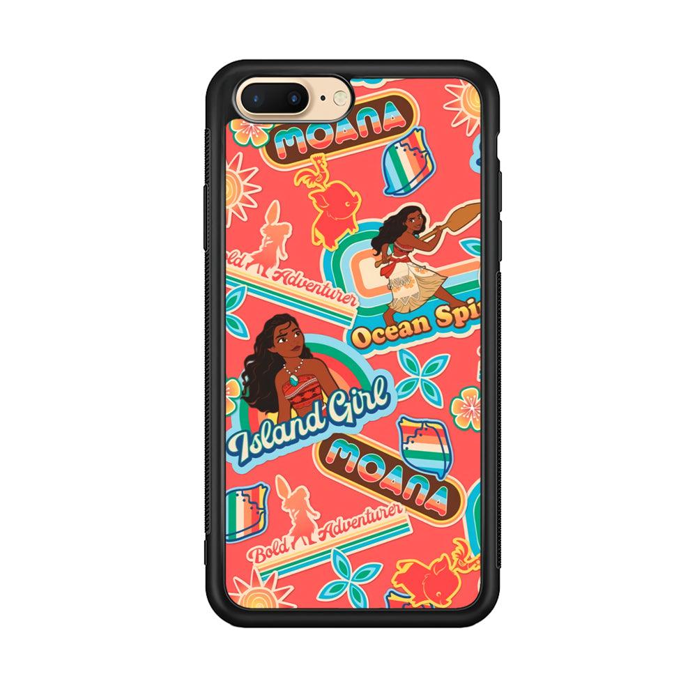 Moana The Spirit of Ocean iPhone 8 Plus Case-Rubber Black (2D Case)-Oxvistore