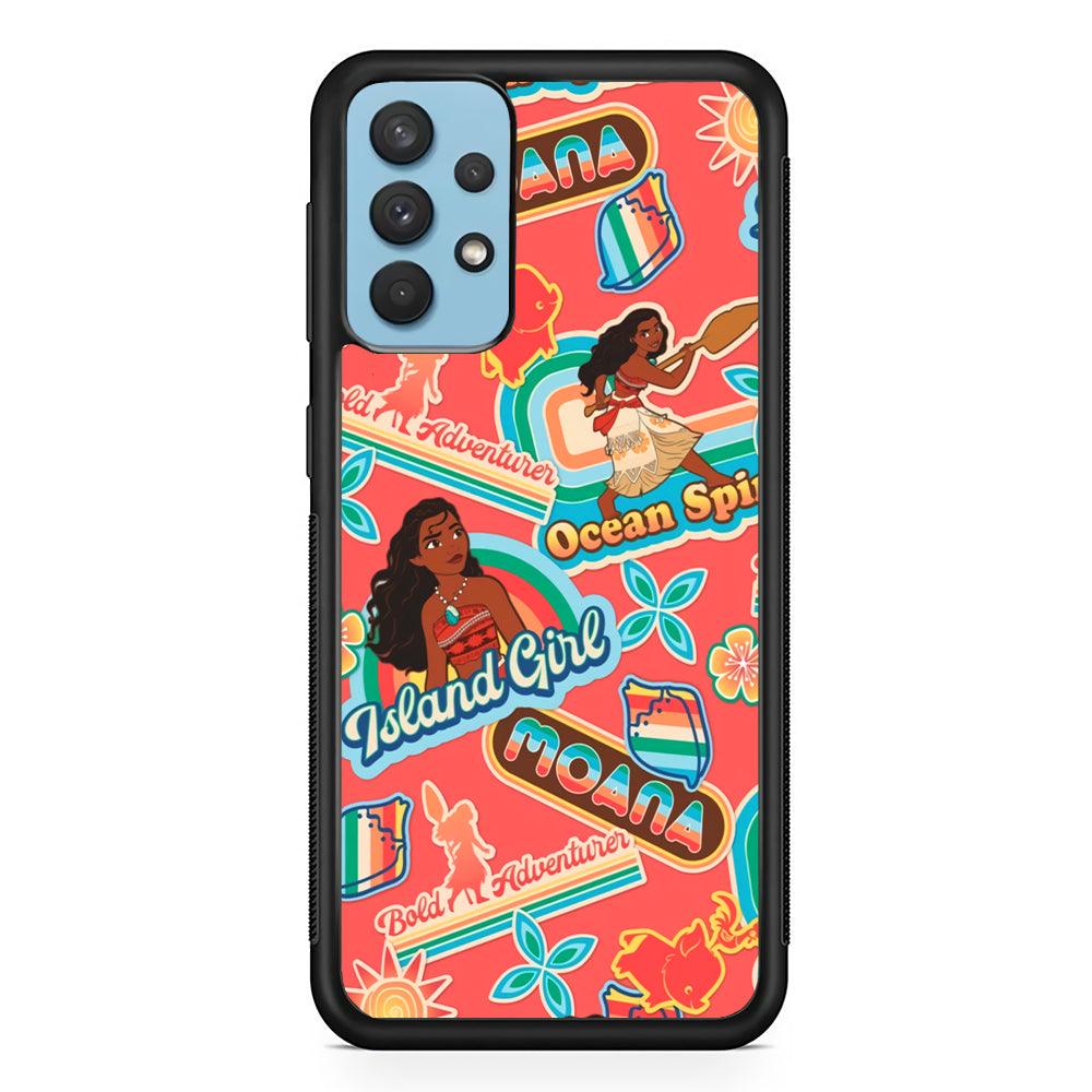 Moana The Spirit of Ocean Samsung Galaxy A32 Case-Rubber Black (2D Case)-Oxvistore