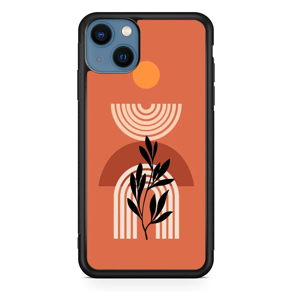 Modern Shapes Pillar Field iPhone 14 Plus Case-Rubber White (2D Case)-Oxvistore