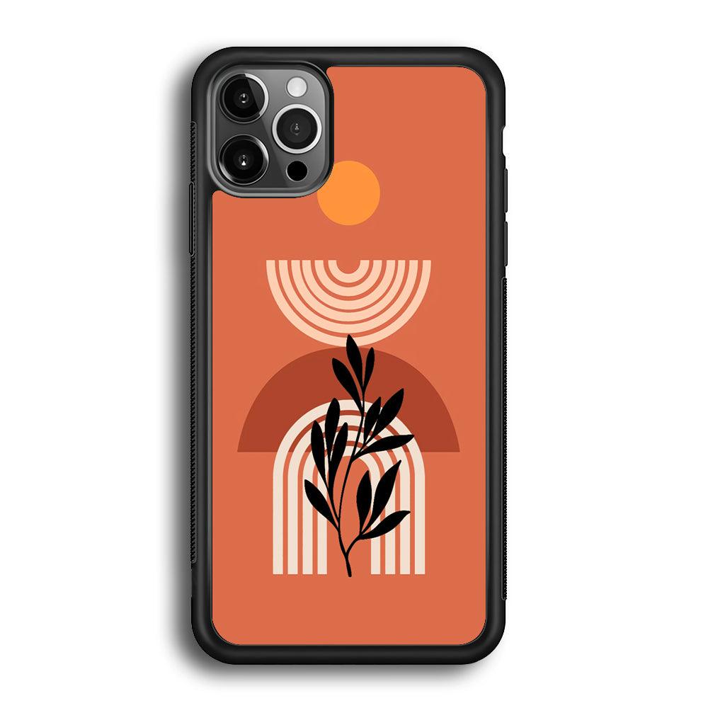 Modern Shapes Pillar Field iPhone 12 Pro Max Case-Rubber Black (2D Case)-Oxvistore