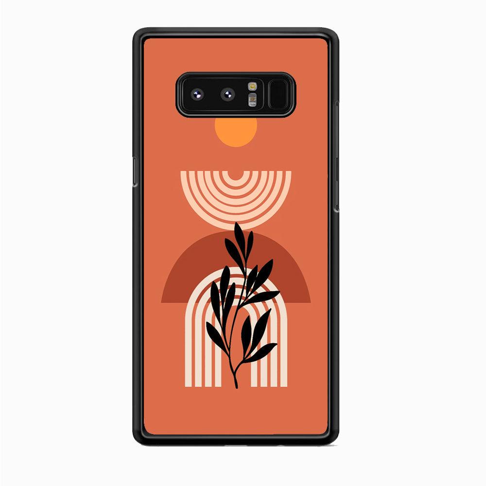 Modern Shapes Pillar Field Samsung Galaxy Note 8 Case-Rubber Black (2D Case)-Oxvistore