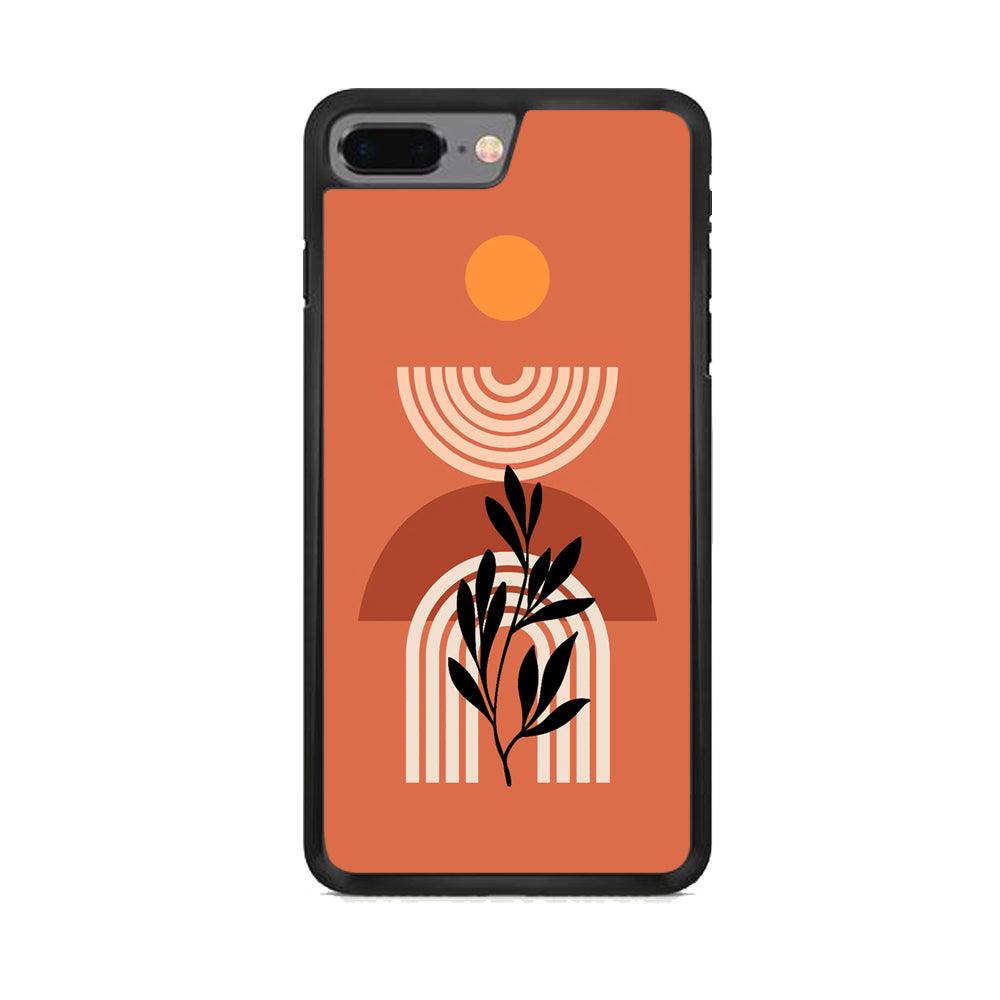 Modern Shapes Pillar Field iPhone 7 Plus Case-Rubber Black (2D Case)-Oxvistore