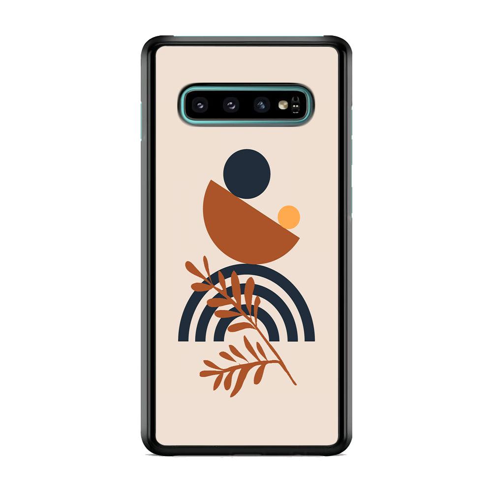 Modern Shapes The Balance of Nature Samsung Galaxy S10 Case-Rubber Black (2D Case)-Oxvistore