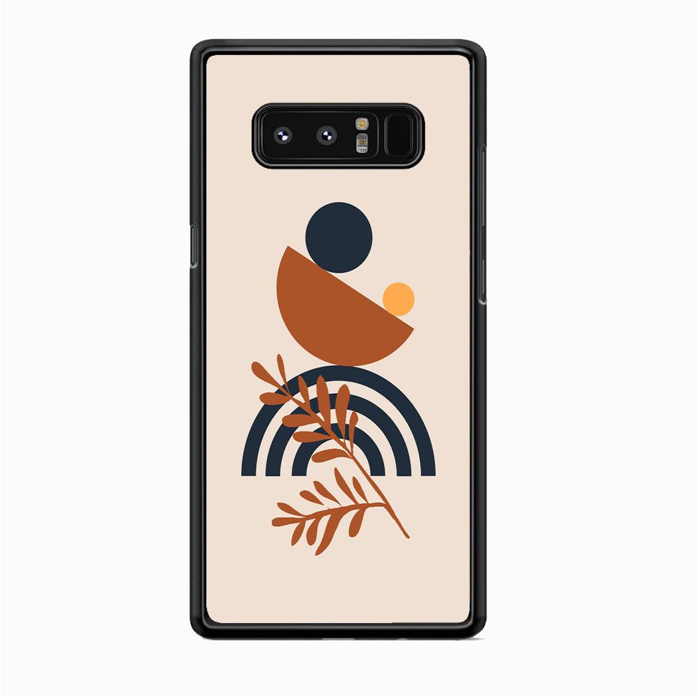 Modern Shapes The Balance of Nature Samsung Galaxy Note 8 Case-Rubber Black (2D Case)-Oxvistore