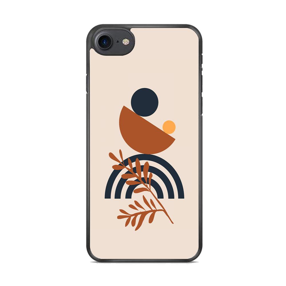 Modern Shapes The Balance of Nature iPhone 7 Case-Rubber Black (2D Case)-Oxvistore