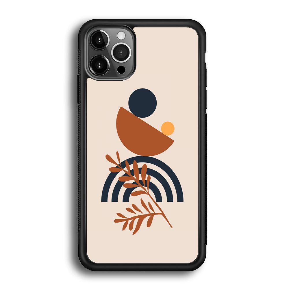 Modern Shapes The Balance of Nature iPhone 12 Pro Max Case-Rubber Black (2D Case)-Oxvistore