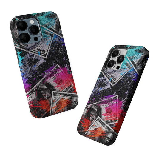 Money Bills Art Abstract 2 in 1 Tough Phone Case-Oxvistore