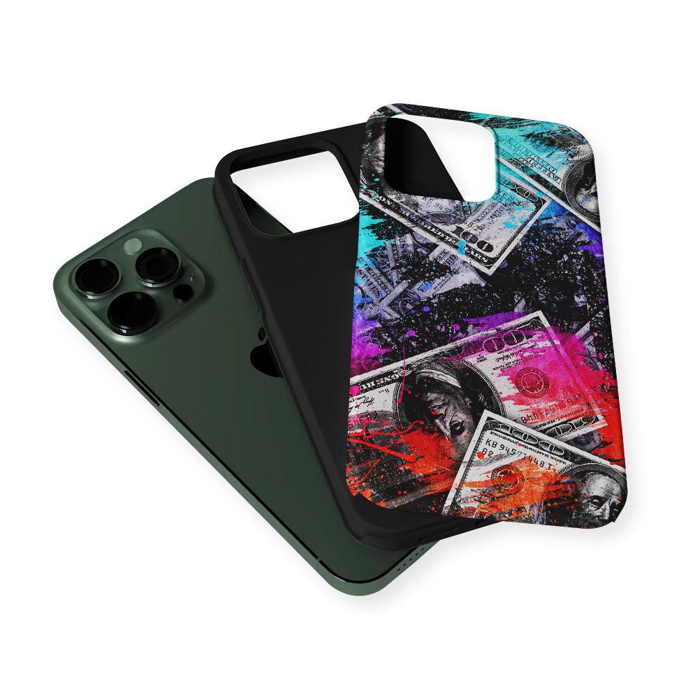 Money Bills Art Abstract 2 in 1 Tough Phone Case-Oxvistore
