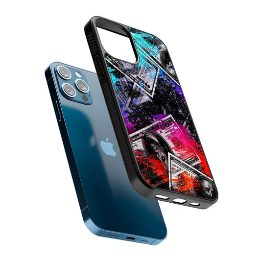 Money Bills Art Abstract 2D Rubber Phone Case-Oxvistore