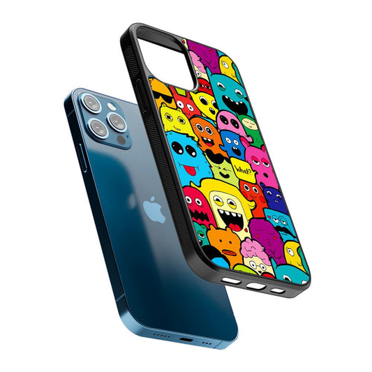 Monster Doodle Funny and Spooky 2D Rubber Phone Case-Oxvistore