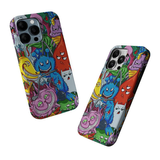 Monster Graffiti Character 2 in 1 Tough Phone Case-Oxvistore