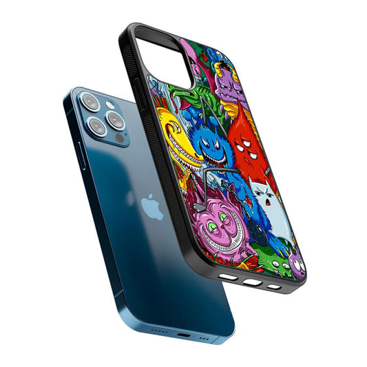 Monster Graffiti Character 2D Rubber Phone Case-Oxvistore