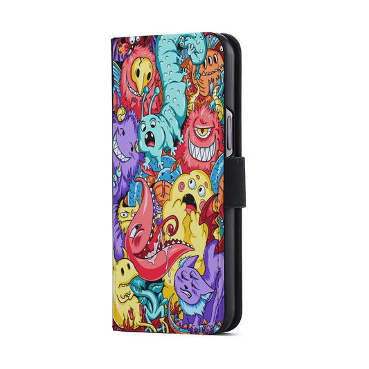 Monster Party Character Flip Wallet Phone Case-Oxvistore
