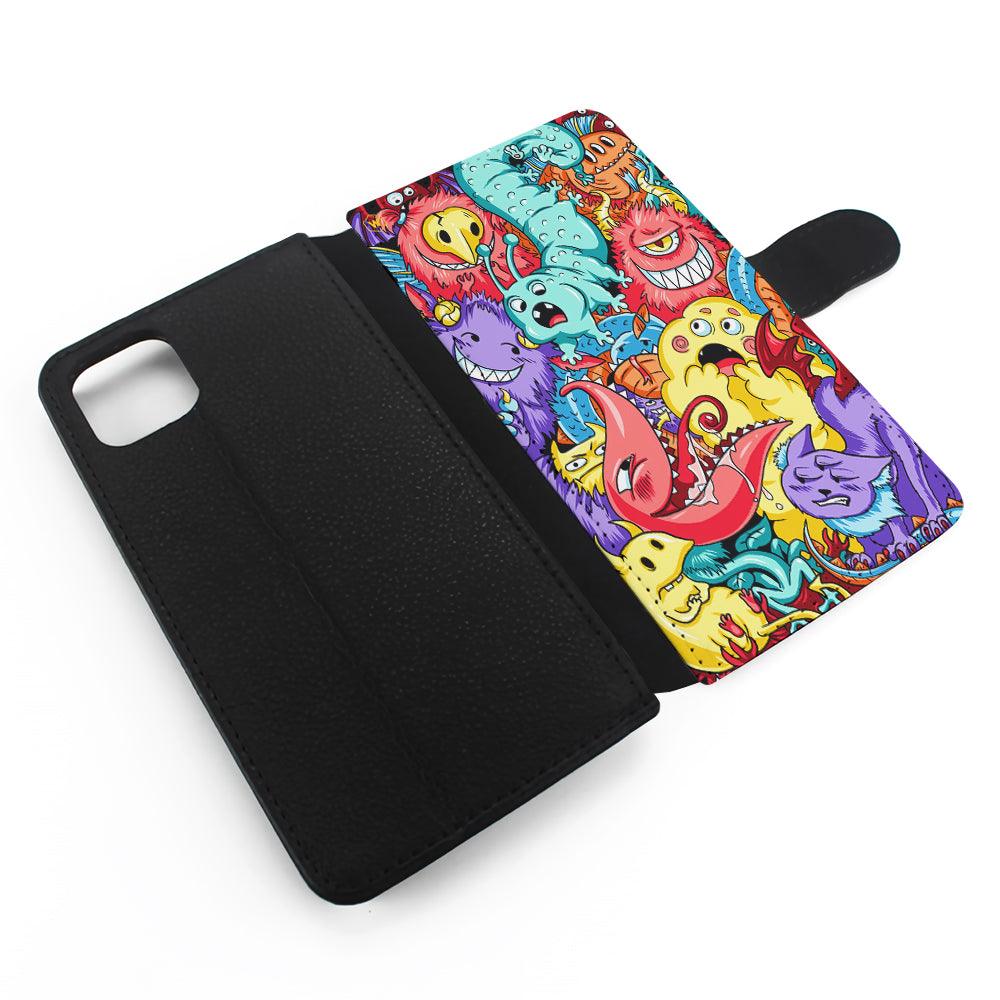 Monster Party Character Flip Wallet Phone Case-Oxvistore