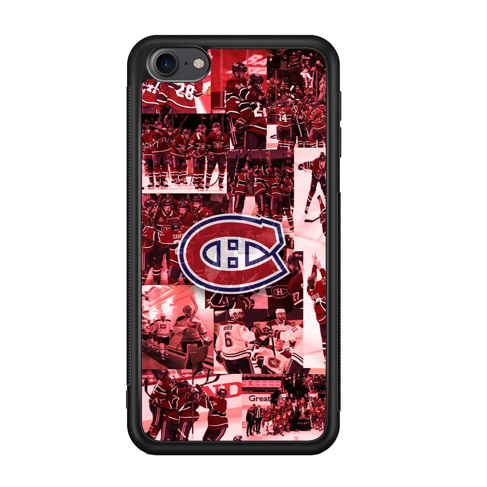 Montreal Canadiens Collage of Celebration iPod Touch 6 Case-Rubber Black (2D Case)-Oxvistore