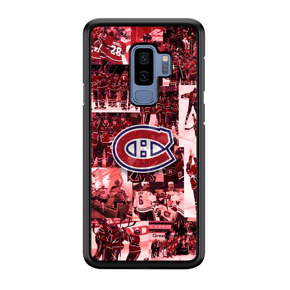 Montreal Canadiens Collage of Celebration Samsung Galaxy S9 Plus Case-Rubber Black (2D Case)-Oxvistore