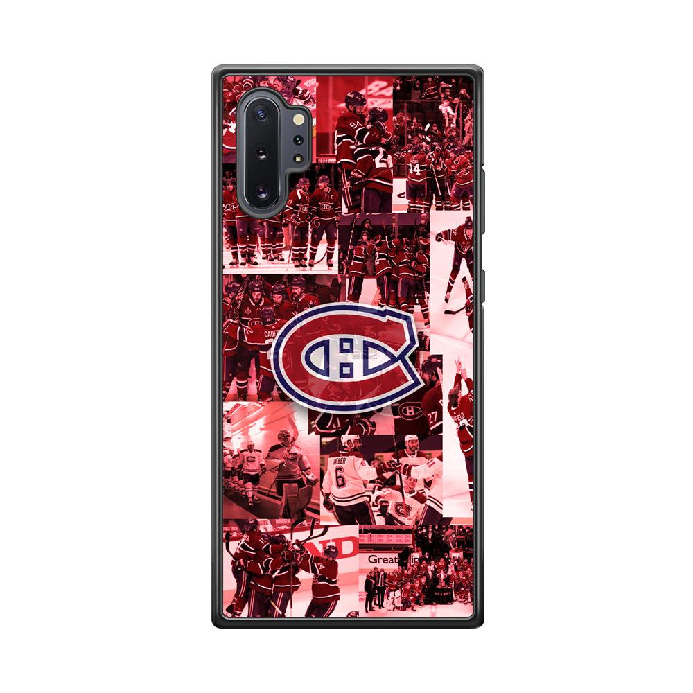 Montreal Canadiens Collage of Celebration Samsung Galaxy Note 10 Plus Case-Rubber Black (2D Case)-Oxvistore