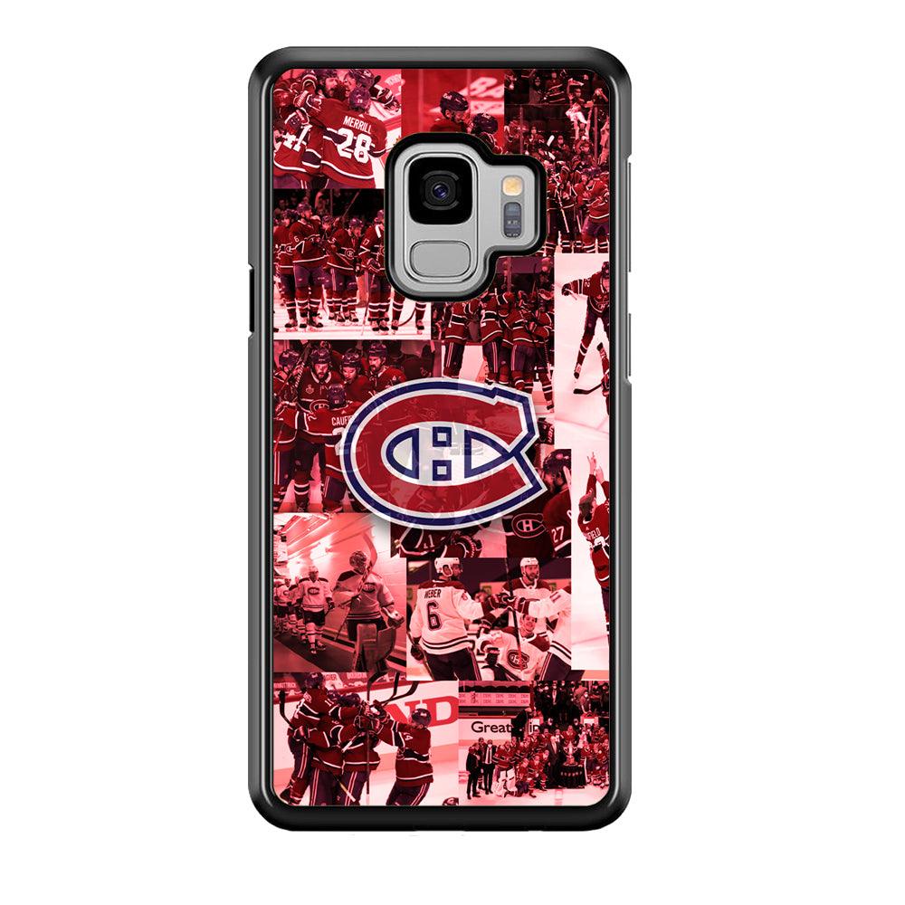 Montreal Canadiens Collage of Celebration Samsung Galaxy S9 Case-Rubber Black (2D Case)-Oxvistore