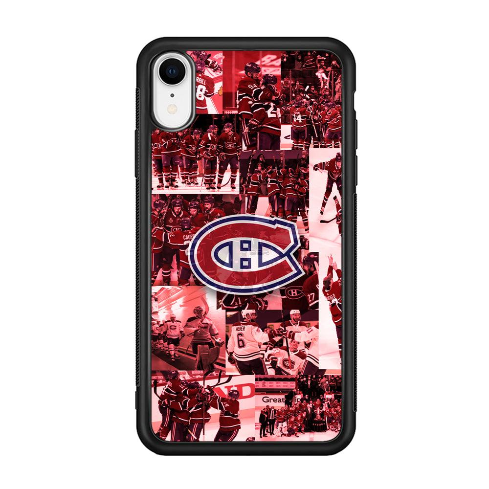 Montreal Canadiens Collage of Celebration iPhone XR Case-Rubber Black (2D Case)-Oxvistore