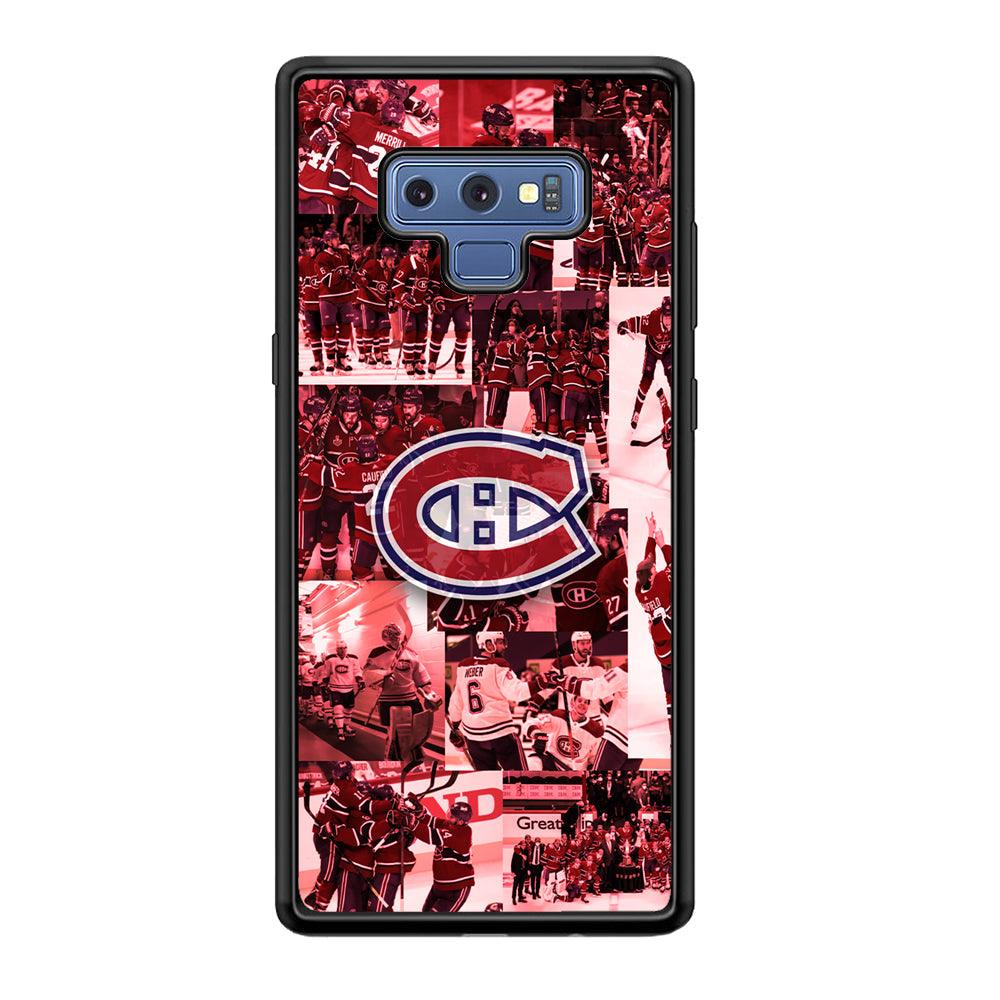 Montreal Canadiens Collage of Celebration Samsung Galaxy Note 9 Case-Rubber Black (2D Case)-Oxvistore