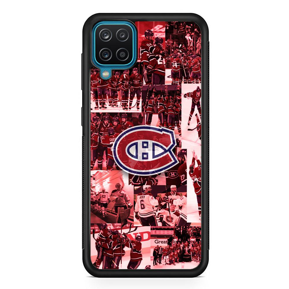 Montreal Canadiens Collage of Celebration Samsung Galaxy A12 Case-Rubber Black (2D Case)-Oxvistore