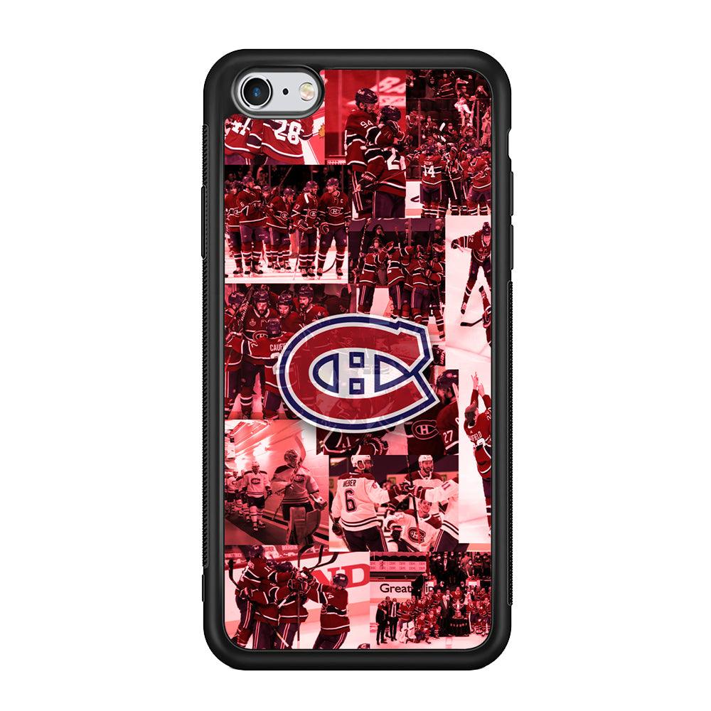 Montreal Canadiens Collage of Celebration iPhone 6 Plus | 6s Plus Case-Rubber Black (2D Case)-Oxvistore