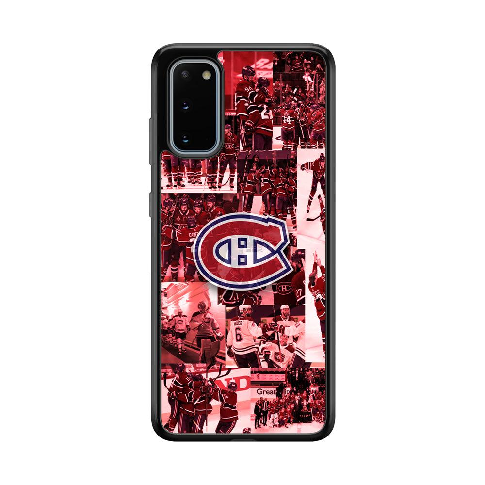 Montreal Canadiens Collage of Celebration Samsung Galaxy S20 Case-Rubber Black (2D Case)-Oxvistore