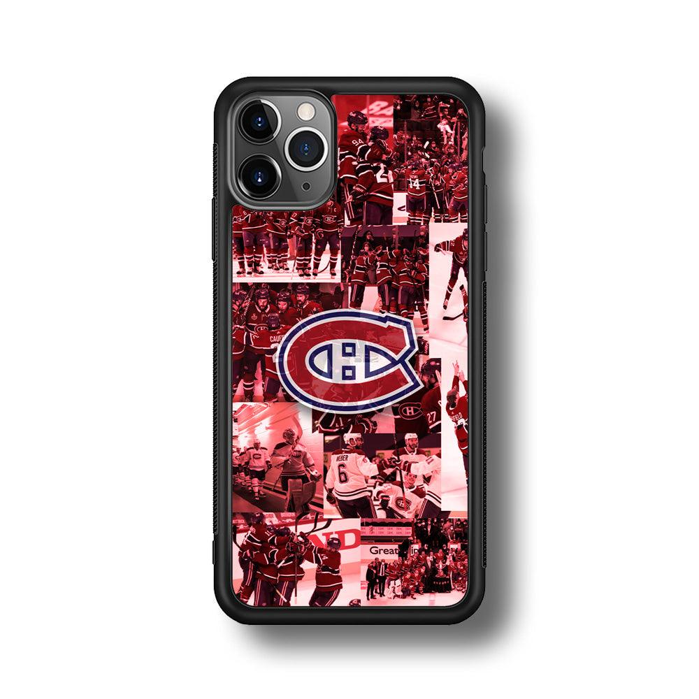 Montreal Canadiens Collage of Celebration iPhone 11 Pro Case-Rubber Black (2D Case)-Oxvistore