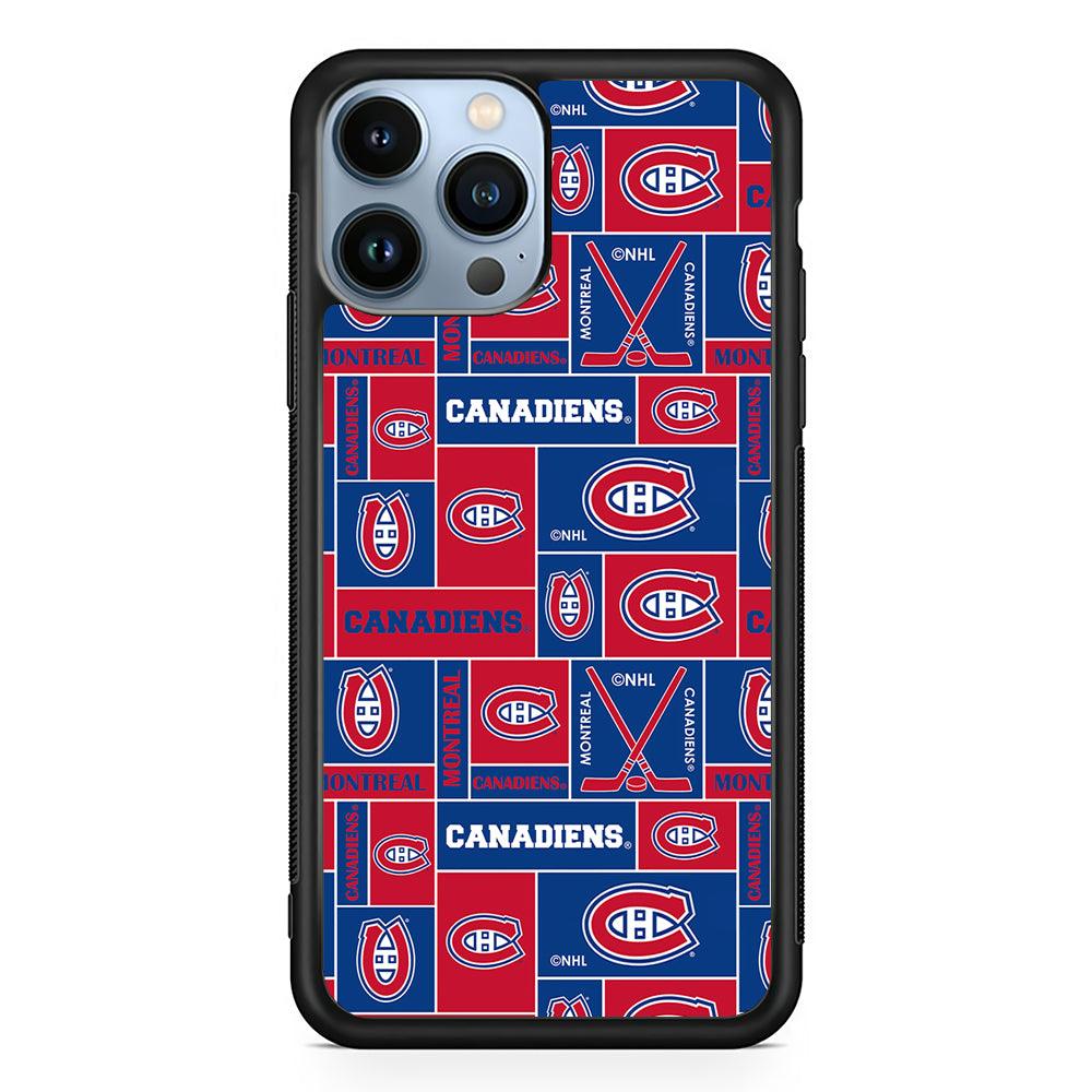 Montreal Canadiens Pattern 2D Rubber Phone Case-Black-Oxvistore