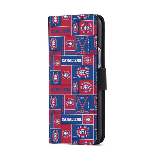 Montreal Canadiens Pattern Flip Wallet Phone Case-Oxvistore