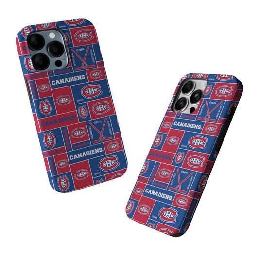 Montreal Canadiens Pattern 2 in 1 Tough Phone Case-Oxvistore