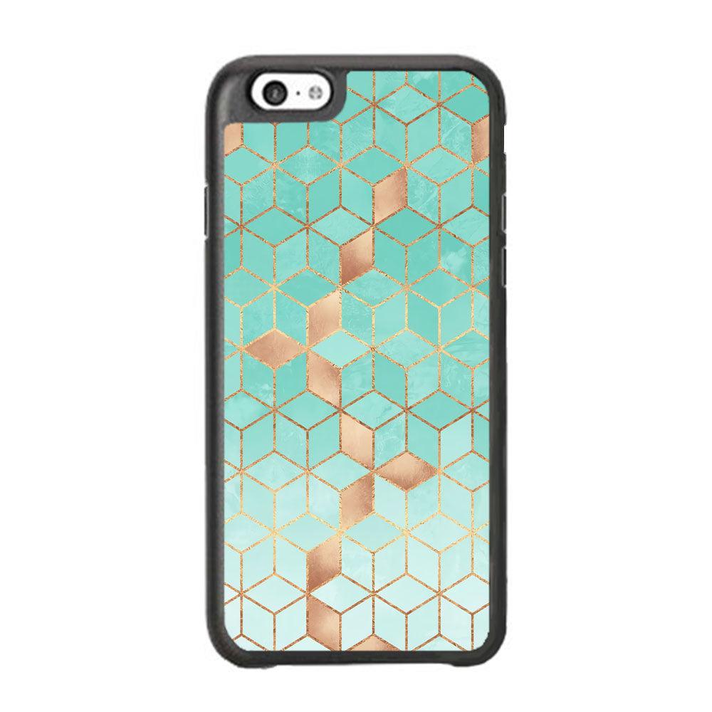 Mosaic Square Blue Phase iPhone 6 Plus | 6s Plus Case-Rubber Black (2D Case)-Oxvistore