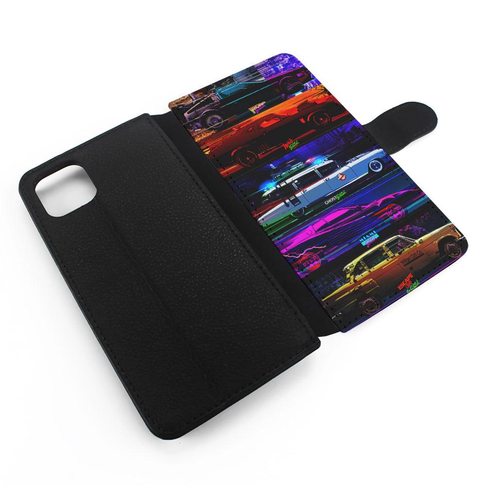 Muscle Car Vintage Retrowave Flip Wallet Phone Case-Oxvistore