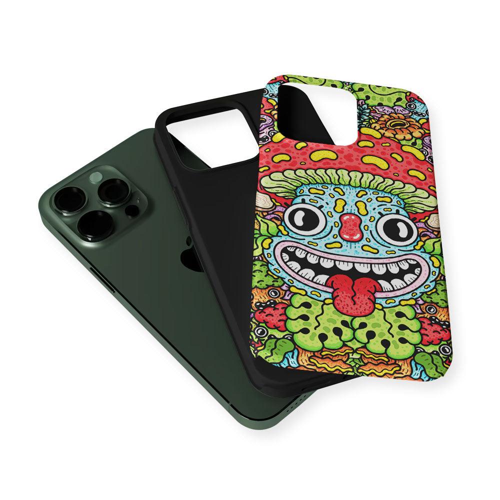 Mushroom Face Doodle 2 in 1 Tough Phone Case-Oxvistore