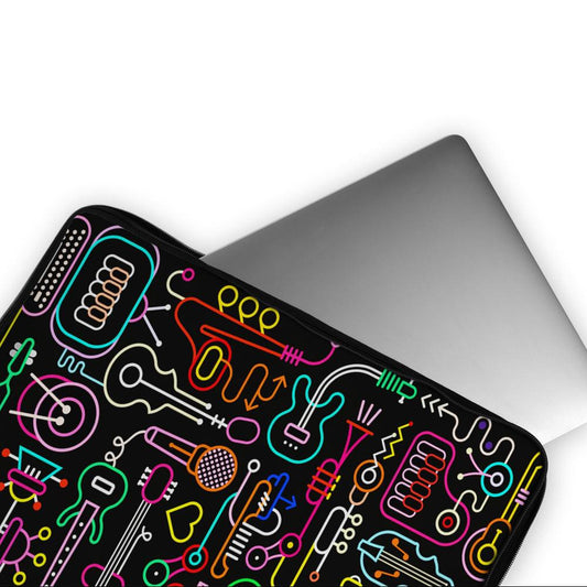 Music Instruments Neon Laptop Sleeve Protective Cover-Oxvistore