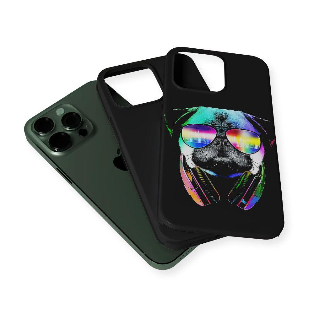 Music Love Pug DJ 2 in 1 Tough Phone Case-Oxvistore