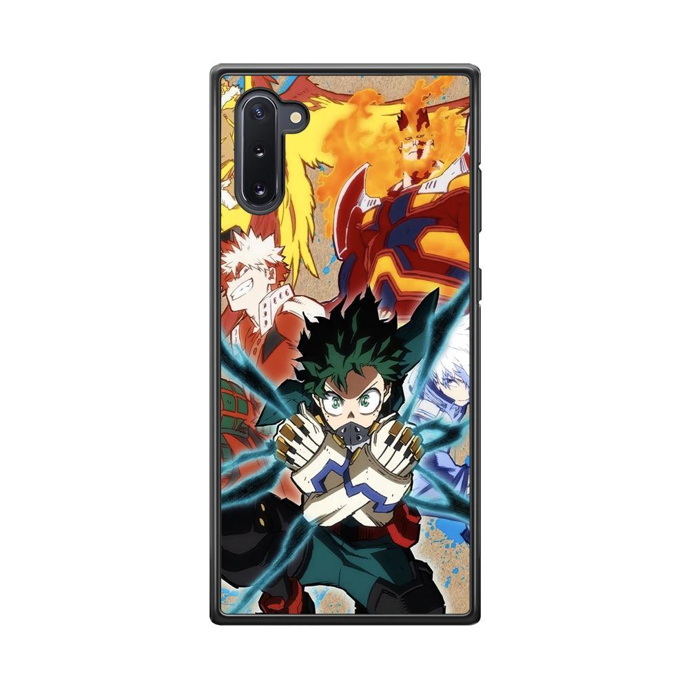 My Hero Academia Black Lightning Samsung Galaxy Note 10 Case-Rubber Black (2D Case)-Oxvistore