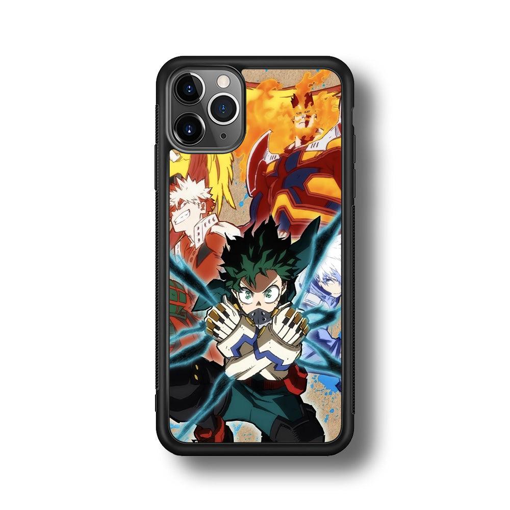 My Hero Academia Black Lightning iPhone 11 Pro Max Case-Rubber Black (2D Case)-Oxvistore