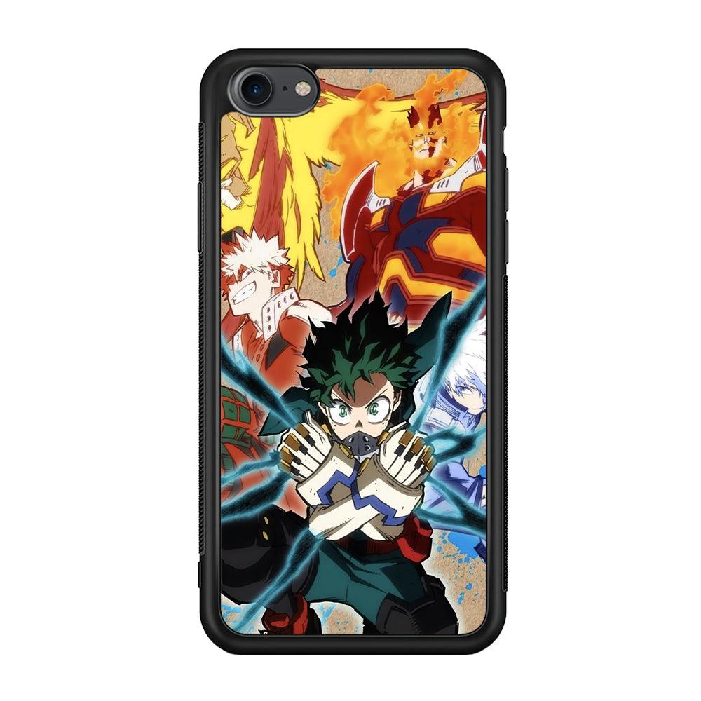 My Hero Academia Black Lightning iPhone 8 Case-Rubber Black (2D Case)-Oxvistore