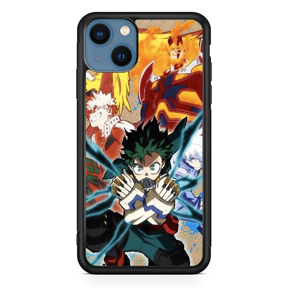 My Hero Academia Black Lightning iPhone 15 Case-Rubber Black (2D Case)-Oxvistore